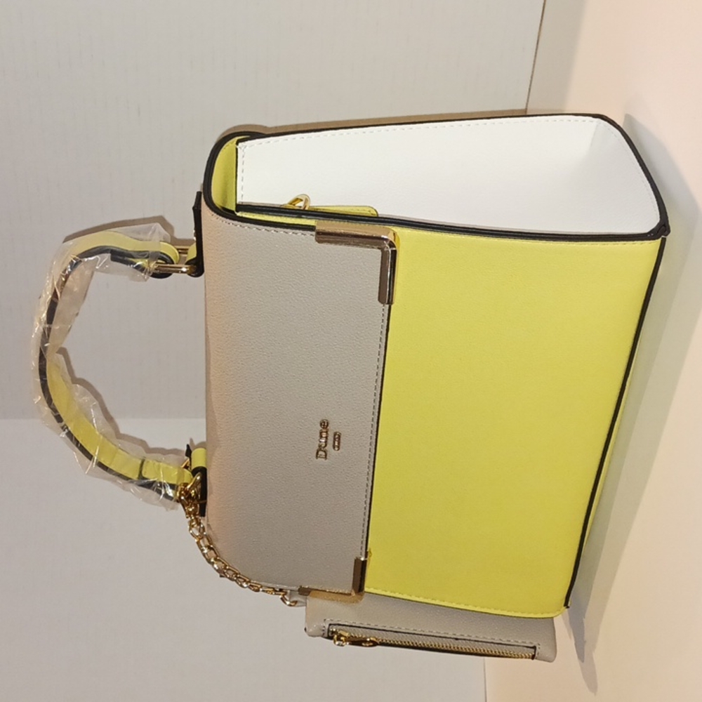 NWT Dune Color Block Satchel - Yellow/Grey! ❤️ - Picture 4 of 12